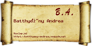 Batthyány Andrea névjegykártya