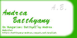 andrea batthyany business card